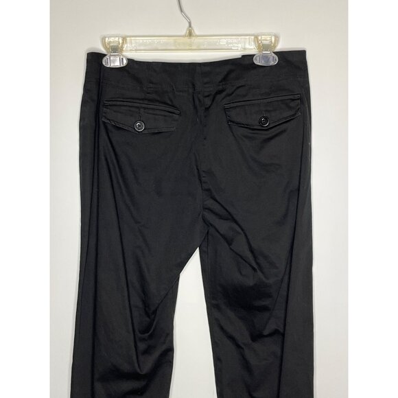 Sandro Petite Womens Wide Leg Black Sailor Button Pants Cotton Blend‎ Size 8P - Picture 6 of 6